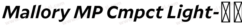 Mallory MP Cmpct Light字体转换